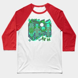 alien soccer match ecopop pattern Baseball T-Shirt